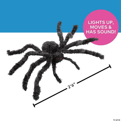 See Video! Life Size Giant Crawling Spider Animated Halloween Decor Haunt Prop