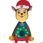 3 Ft Chase Wreath Paw Patrol Inflatable Christmas Outdoor Yard Decor LED Lighted