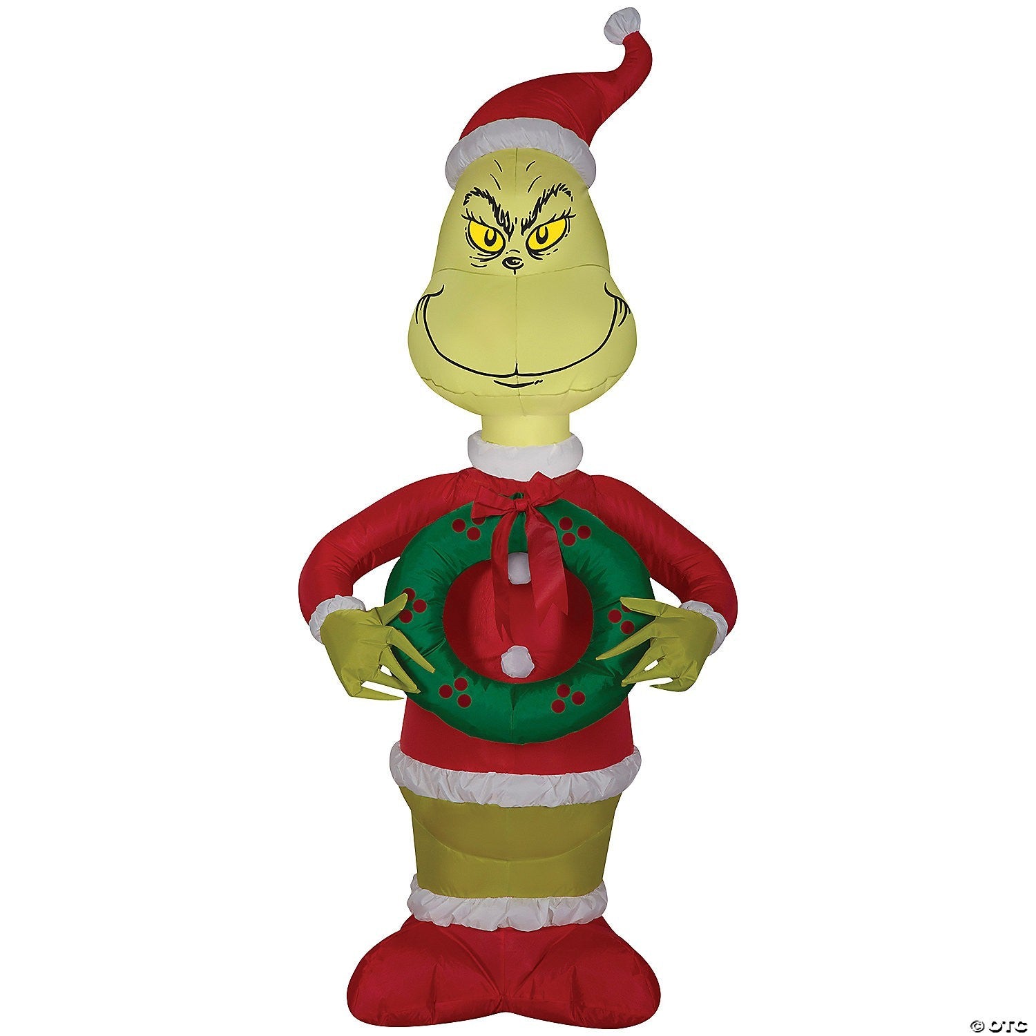 48" Grinch with Wreath Inflatable Christmas Outdoor Yard Decoration Holiday