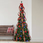 7.5 Ft SimpliciTree™  Pre-Lit Pre Decorated Christmas Tree MultiColor Lights