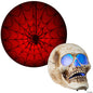 Blazing Skull Projection Light Red Spiderweb Halloween Decor Outdoor Haunt Prop