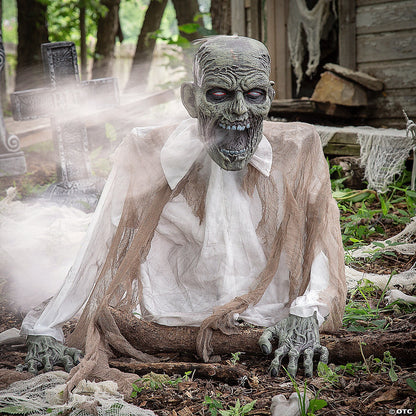 See Video! Gaseous Zombie Fog Animated Halloween Haunted Prop Outdoor Decoration