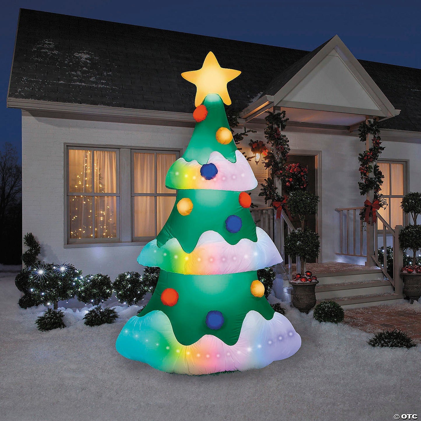 9Ft Animated LightShow Rainbow Wave Christmas Tree Inflatable Outdoor Yard Decor