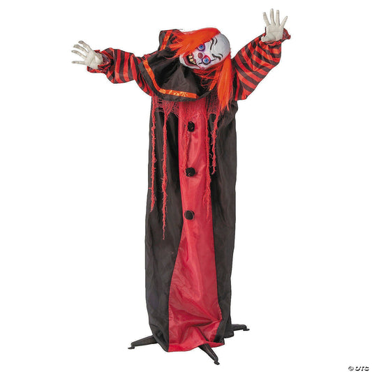 5 Ft Animated Head Twisting Scary Clown Halloween Haunt Prop Decor Spirit 2025