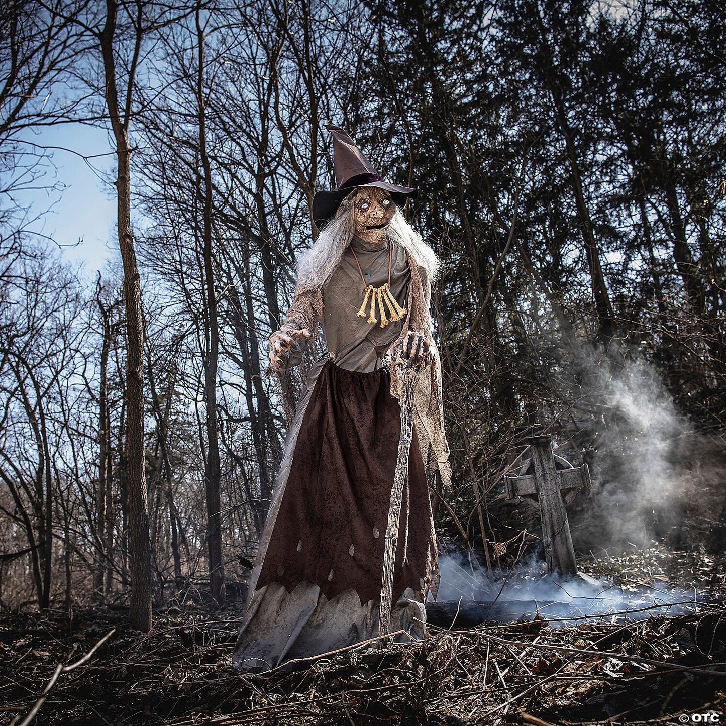 6 Ft Wicked Witch Crone Realistic Servo Motor Animatronic Halloween Haunt Prop