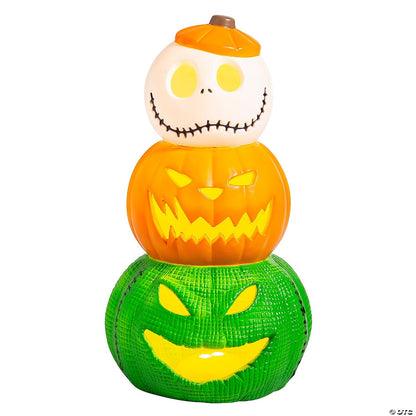 18" Nightmare Before Christmas Lighted Pumpkins Outdoor Halloween Decoration