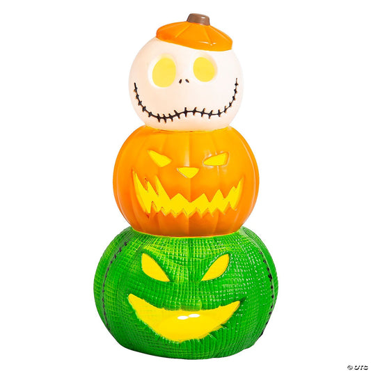 18" Nightmare Before Christmas Lighted Pumpkins Outdoor Halloween Decoration