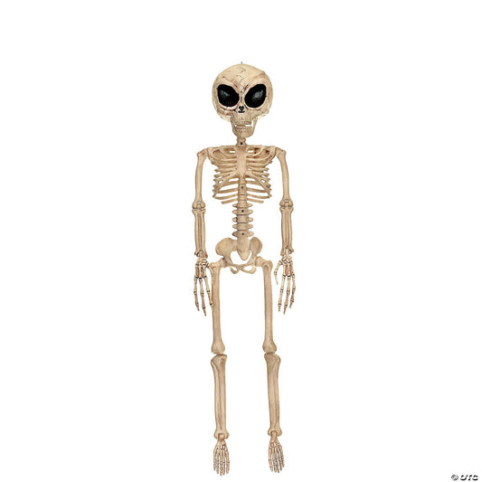 37" Alien Skeleton UFO Corpse Halloween Outdoor Decoration Haunted Prop Yard