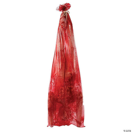 5' Bloody Body in Bag Gore Halloween Outdoor Decoration Haunted House Yard Prop
