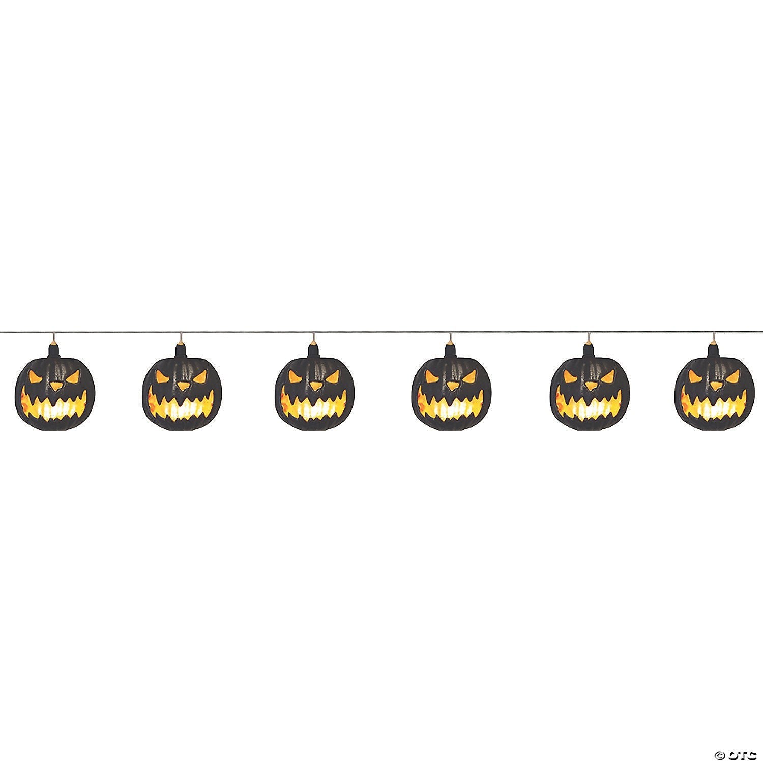 Black Jack o Lantern Pumpkin Light String Halloween Home Decoration Haunt Prop