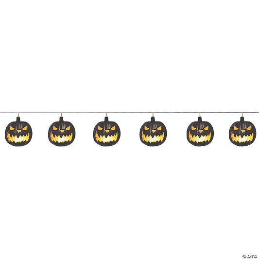 Black Jack o Lantern Pumpkin Light String Halloween Home Decoration Haunt Prop