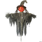 Hanging Jack o Lantern Scarecrow Lighted Halloween Decor Outdoor Haunt Yard Prop