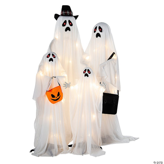 LifeSize Lighted Ghost Family Halloween Outdoor Haunt Yard Decoration Porch