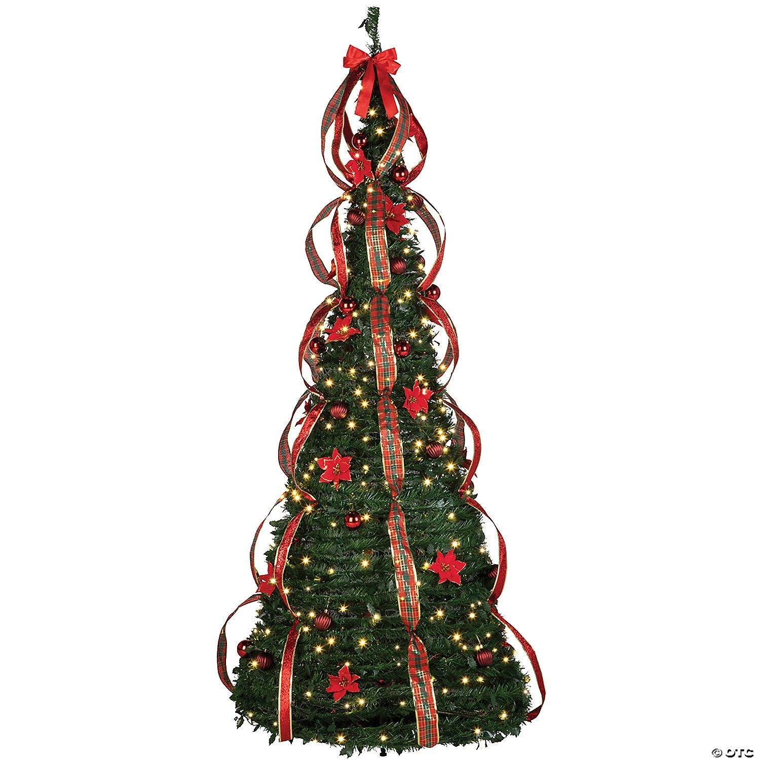 7.5 Ft SimpliciTree™  Pre-Lit Pre Decorated Christmas Tree Classic White Lights