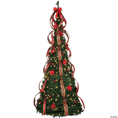 7.5 Ft SimpliciTree™  Pre-Lit Pre Decorated Christmas Tree Classic White Lights