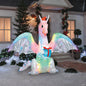 6' 10" Animated LightShow Rainbow Christmas Dragon Inflatable Outdoor Yard Decor