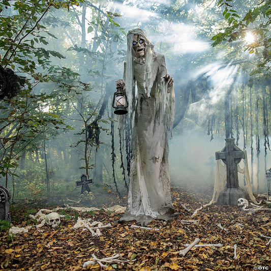 Life Size Wailing Phantom Ghost Zombie Reaper Animated Halloween Yard Haunt Prop