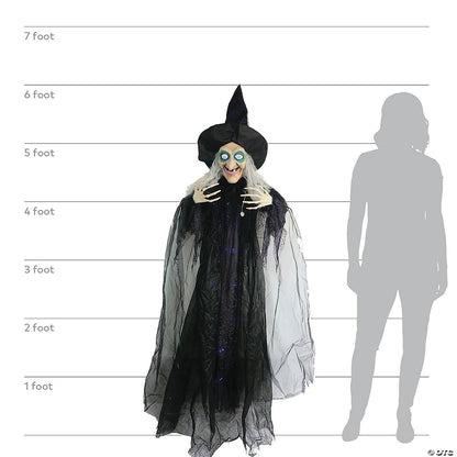 6 Ft Wicked Witch Animated Halloween Decoration Outdoor Haunt Yard Porch Prop