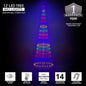 4' 6' 9' 12' Multicolor Animated LightShow Cone Tree Christmas Outdoor Yard LED