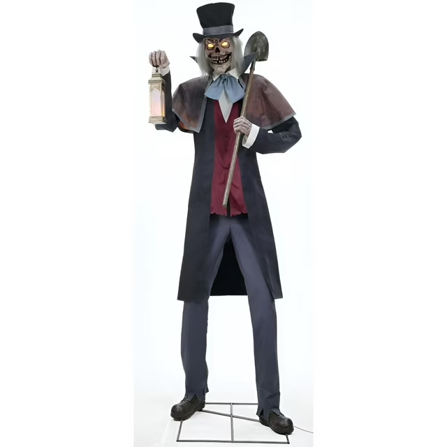 8.5' Graveyard Host Skeleton Animatronic Animated Halloween Haunt Prop Cemetery