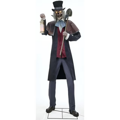 8.5' Graveyard Host Skeleton Animatronic Animated Halloween Haunt Prop Cemetery