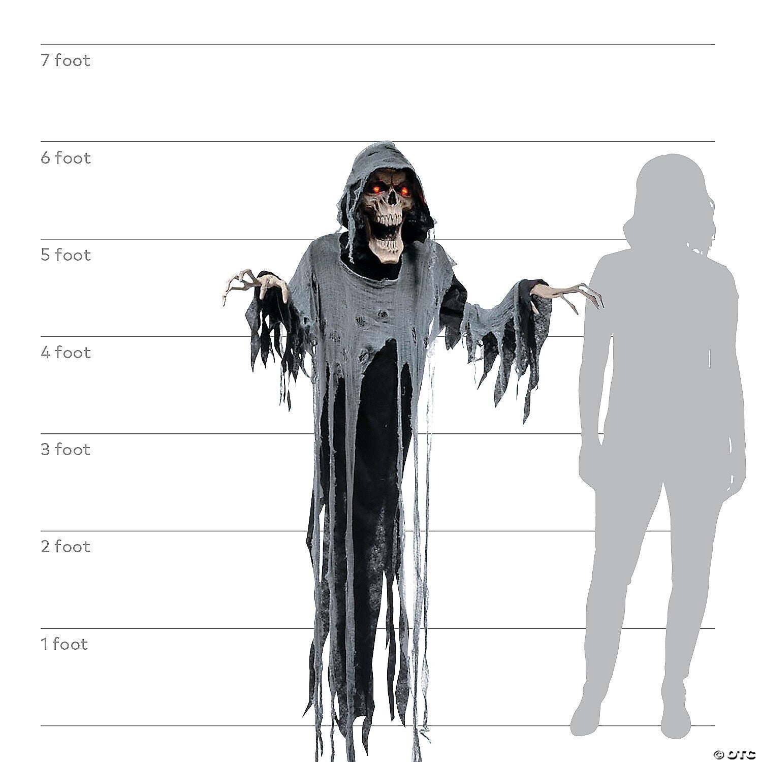 See Video! 6 Ft Hanging Reaper Animated Halloween Haunted Prop Outdoor