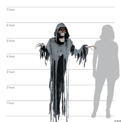 See Video! 6 Ft Hanging Reaper Animated Halloween Haunted Prop Outdoor