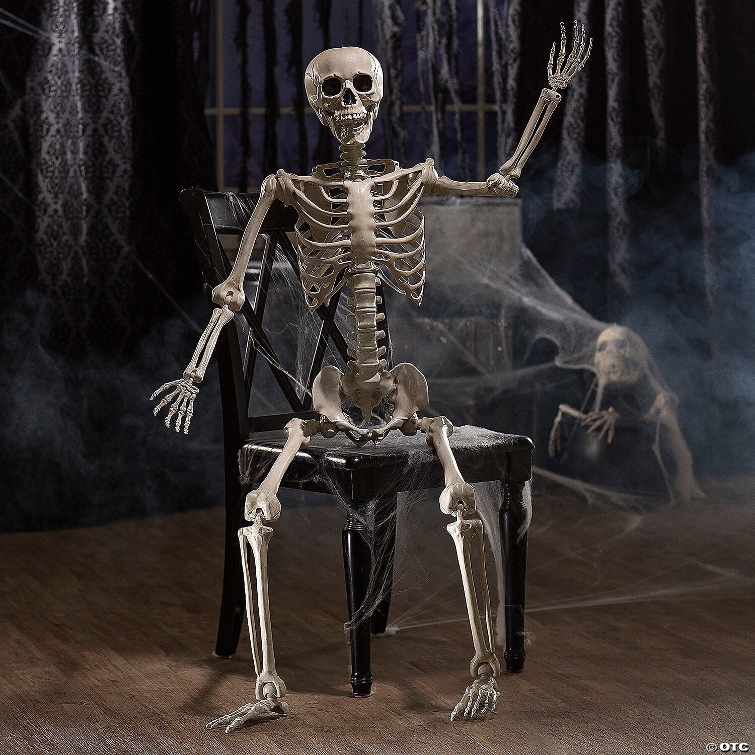 Life Size 5 Ft Posable Skeleton Halloween Outdoor Haunted Decoration Party Prop