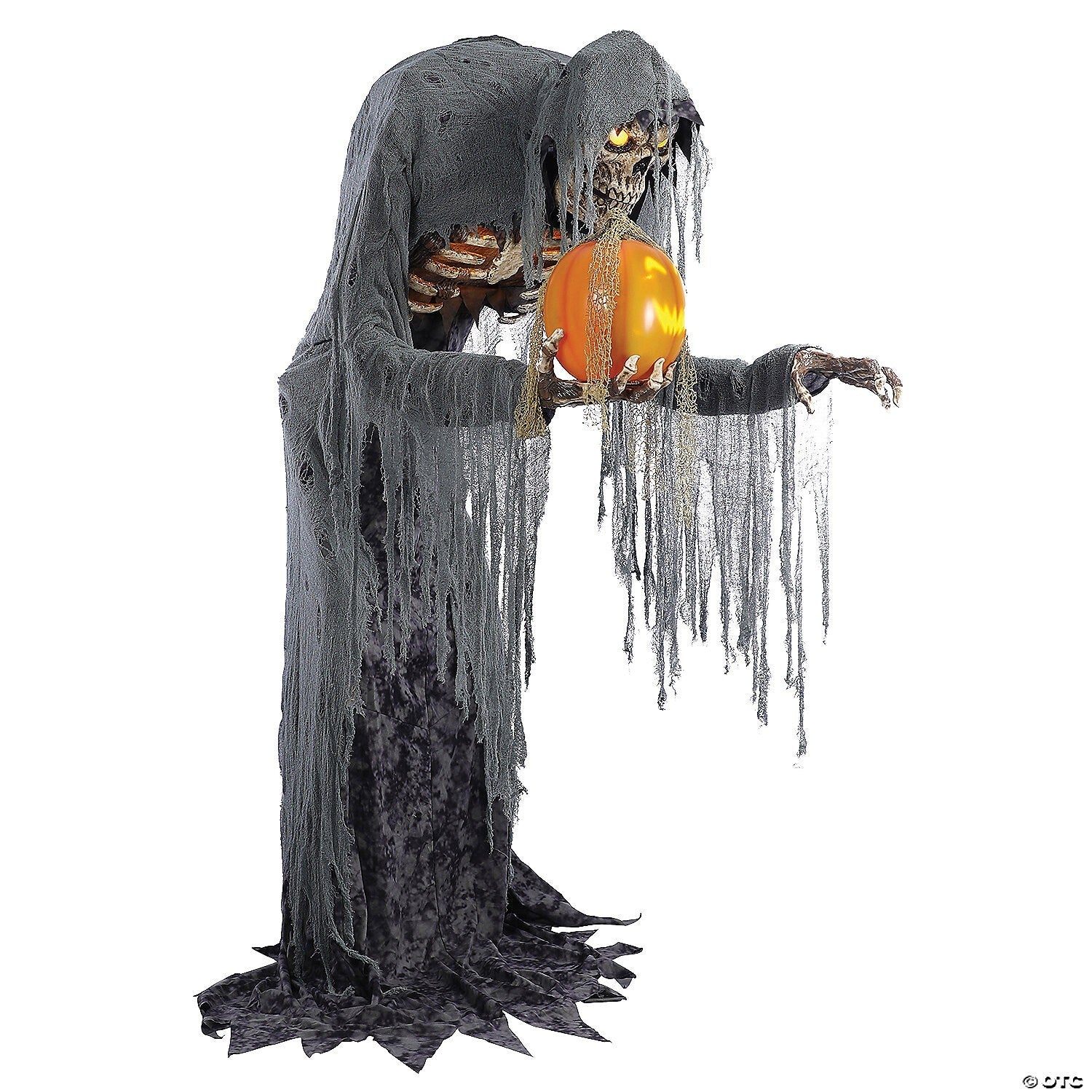 LifeSize 7 Ft Prowling Jack Skeleton Animatronic Halloween Haunted Prop Animated