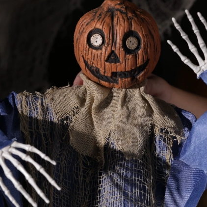 27" Rustic Pumpkin Jack Lantern Man