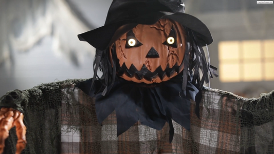 6 FT Hanging Talking Pumpkin Man