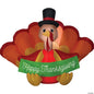 54" Turkey Happy Thanksgiving Outdoor Airblown Inflatable Yard Decoration Lights