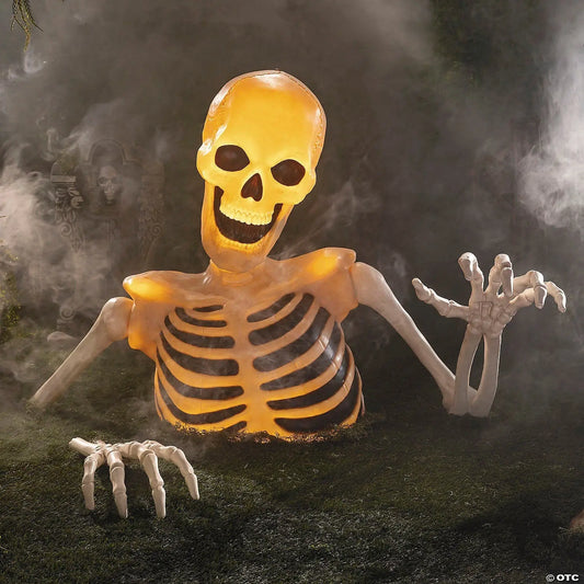 GIANT 7.5 Ft Lighted Skeleton GroundBreaker outdoor Halloween decoration