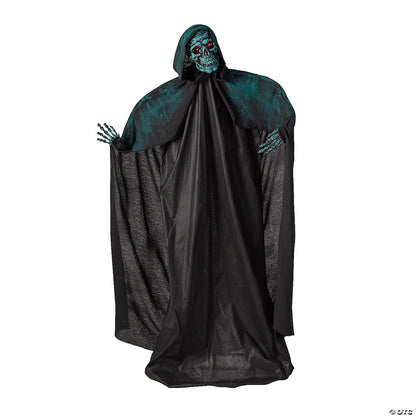 See Video! LifeSize Death Skeleton Statue Animatronic Halloween Haunt Yard Prop