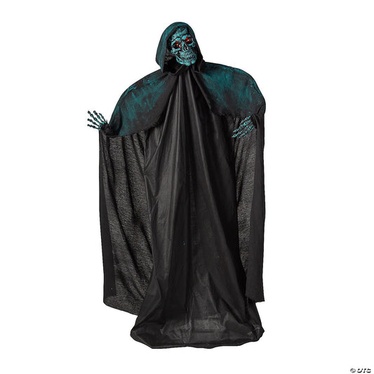 See Video! LifeSize Death Skeleton Statue Animatronic Halloween Haunt Yard Prop