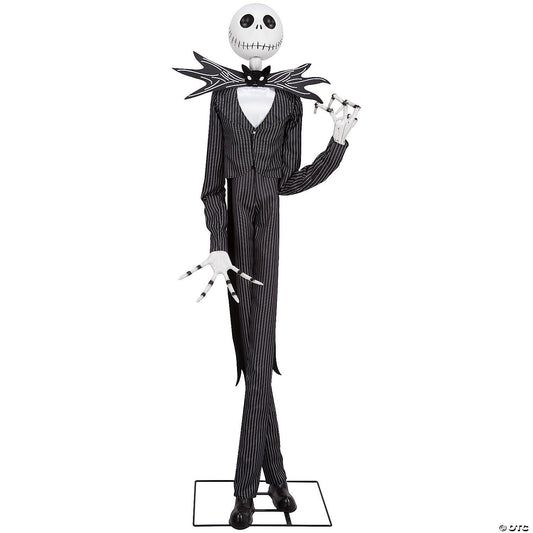 LifeSize 6.5 Ft Jack Skellington Animated Halloween Decor Haunt Prop Yard Porch