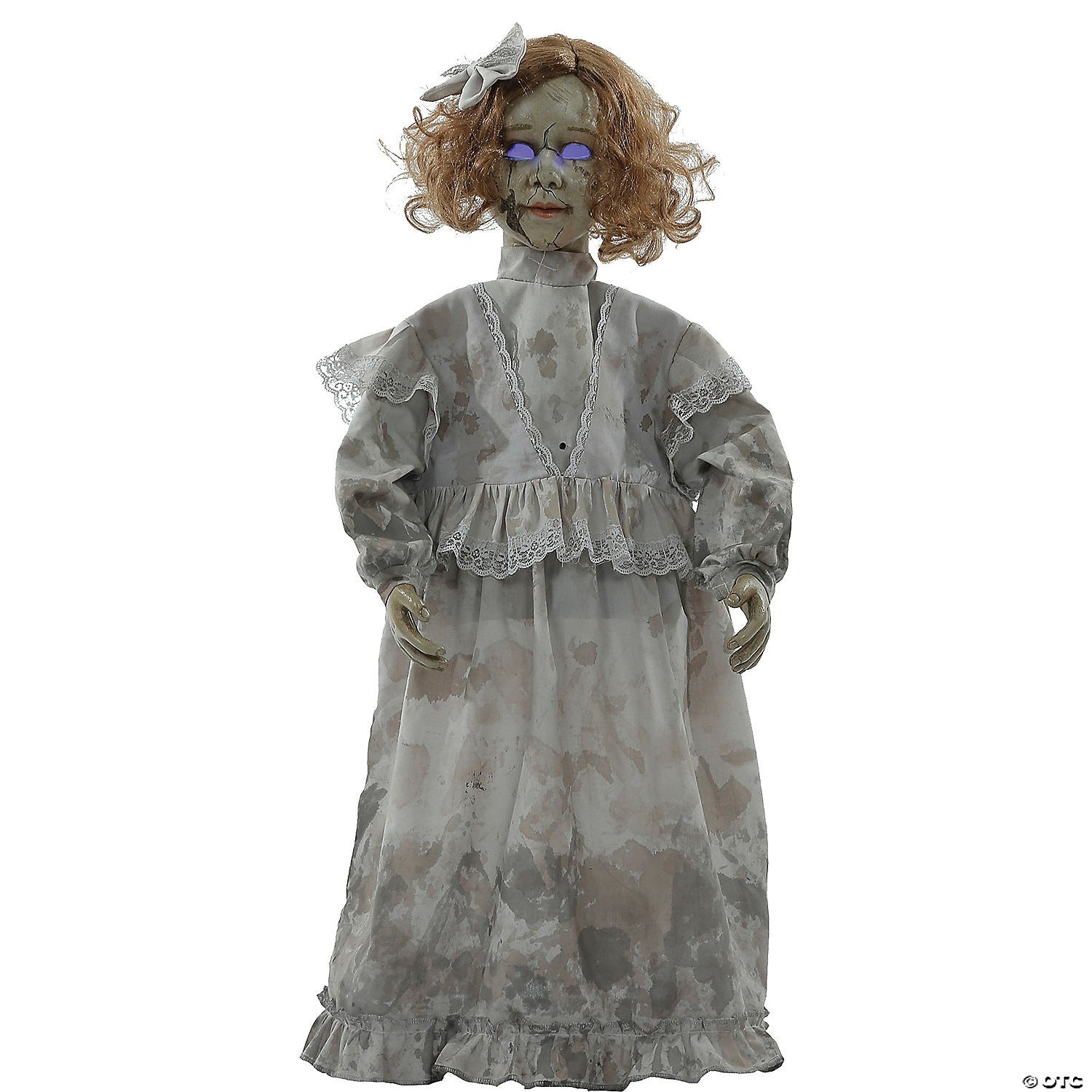 Set of 2 Haunted Evil Talking Dolls Animated Halloween Decor Prop Annabelle Doll