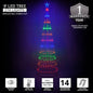 4' 6' 9' 12' Multicolor Animated LightShow Cone Tree Christmas Outdoor Yard LED
