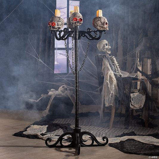 5 Ft Gothic Candelabra Flicker Candle Lighted Halloween Haunted House Decor Prop