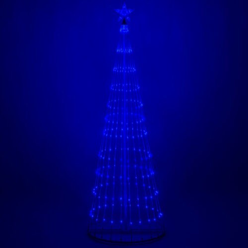 4' 6' 9' 12' Blue Animated LightShow Cone Tree Christmas Outdoor Yard LED 14 Mod
