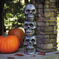 28" Lighted Stack of Skulls Blow Mold Halloween Haunted Spirit Decor Grave Prop