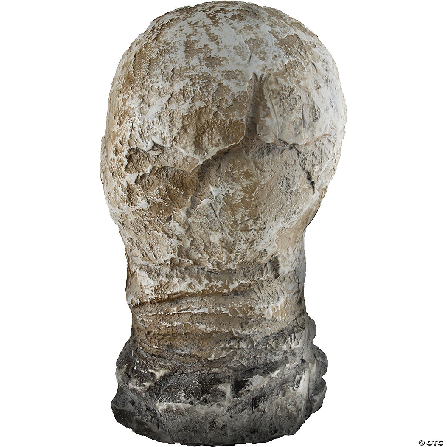 See Video! Life Size Flaming Rotten Skull Animated Halloween Decor Haunted Prop