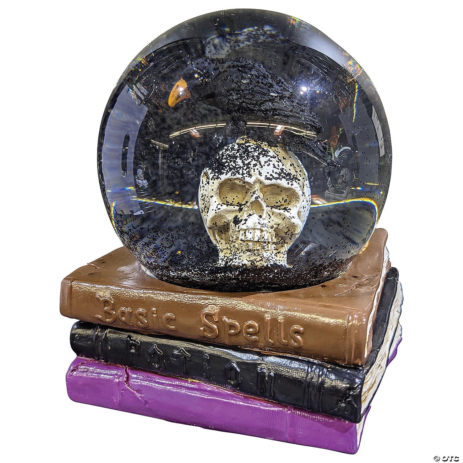 Crystal Ball Haunted Spell Books Water Globe Halloween Home Decoration Prop