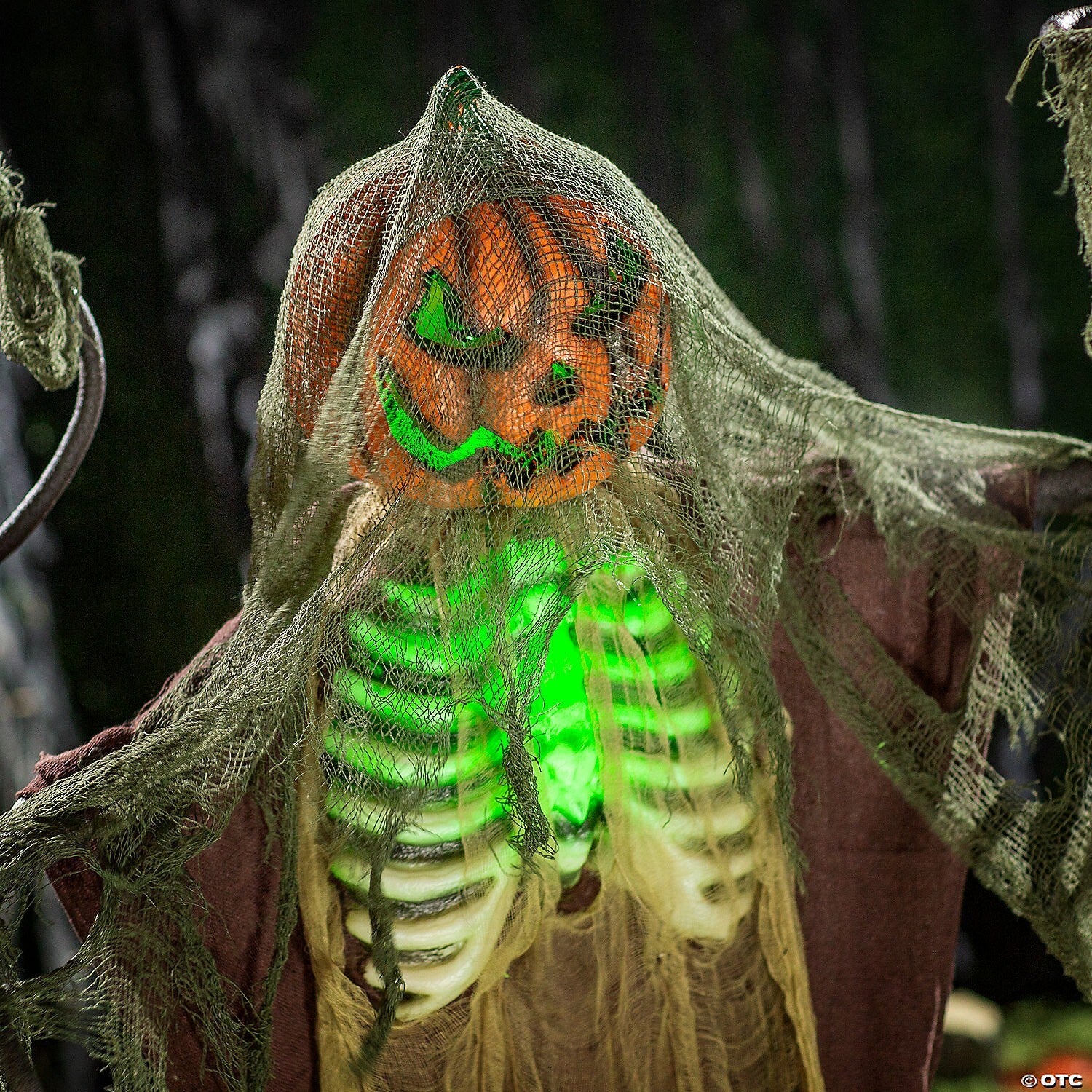 See Video! LifeSize 86" Jack o Lantern Man Animated Halloween Haunt Prop Outdoor