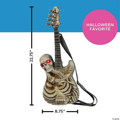 Haunted Ghostly Skeleton Guitar Animated Halloween Decoration Prop Heavy Metal
