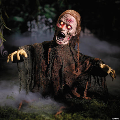 47" Animated Zombie Groundbreaker Spirit Corpse Halloween Decor Haunt Prop 2025
