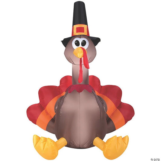 5 Ft Pilgrim Happy Turkey Day Thanksgiving Outdoor Inflatable Yard Decoration
