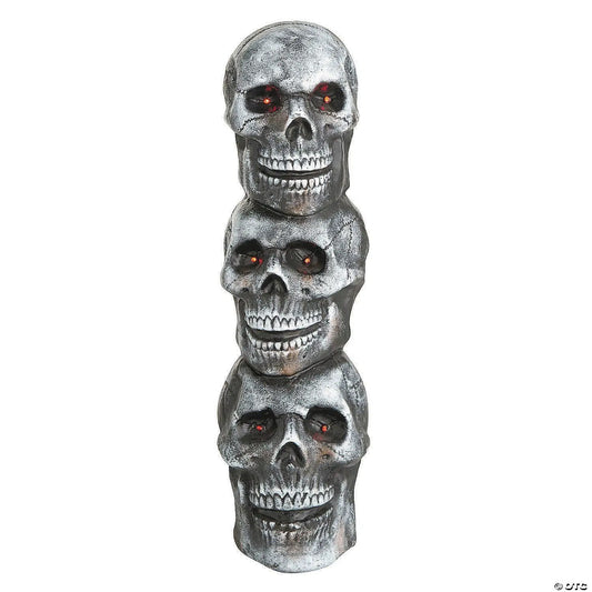 28" Lighted Stack of Skulls Blow Mold
