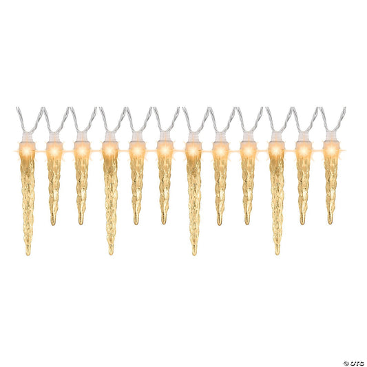 Animated Synchro Icicle Lights Set of 12 Icicles Christmas WHITE Light Show