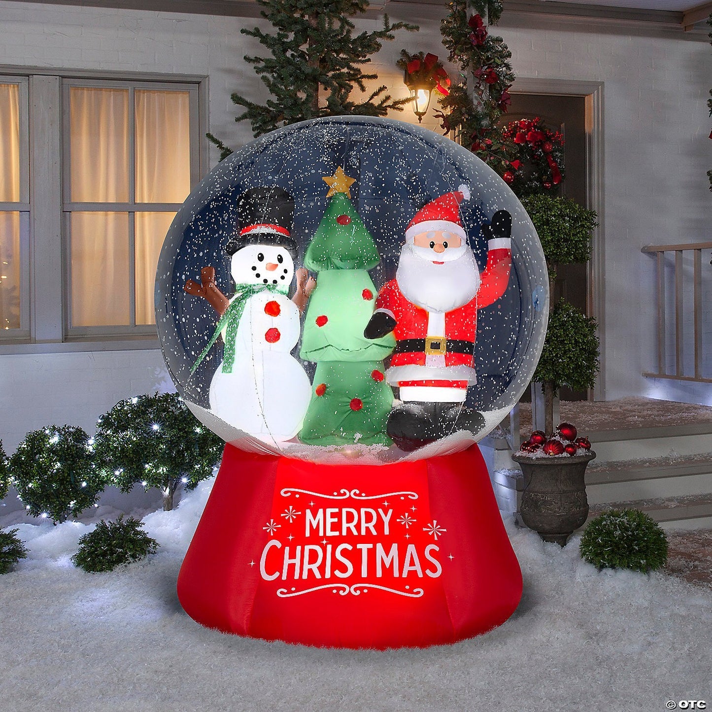 6 Ft Animated Santa Snow Globe Christmas Inflatable Outdoor Yard Decor Lighted
